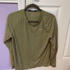 Like New Green Nike DriFit Long Sleeve Top